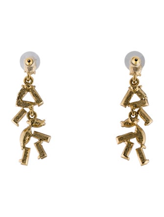 Oscar de la Renta Crystal Mini Funfetti Drop Earrings