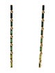 Oscar de la Renta Crystal Gradient Baguette Strand Drop Earrings