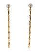 Oscar de la Renta Crystal Gradient Baguette Strand Drop Earrings