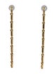 Oscar de la Renta Crystal Gradient Baguette Strand Drop Earrings