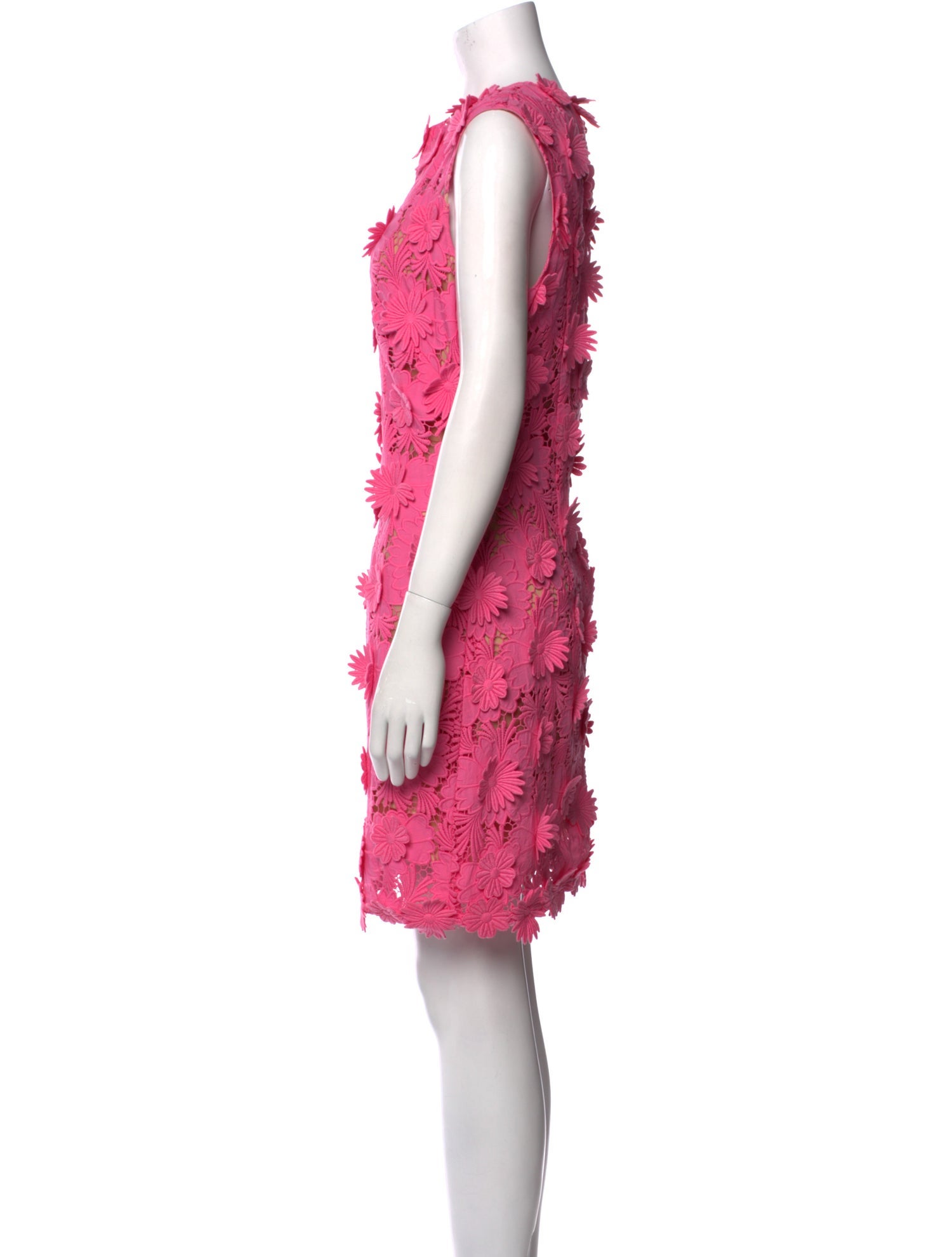 Oscar de la Renta Lace Pattern Mini Dress