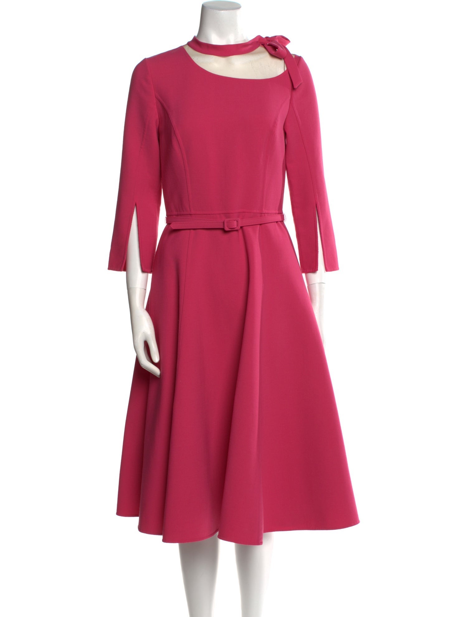 Oscar de la Renta Virgin Wool Midi Length Dress w/ Tags