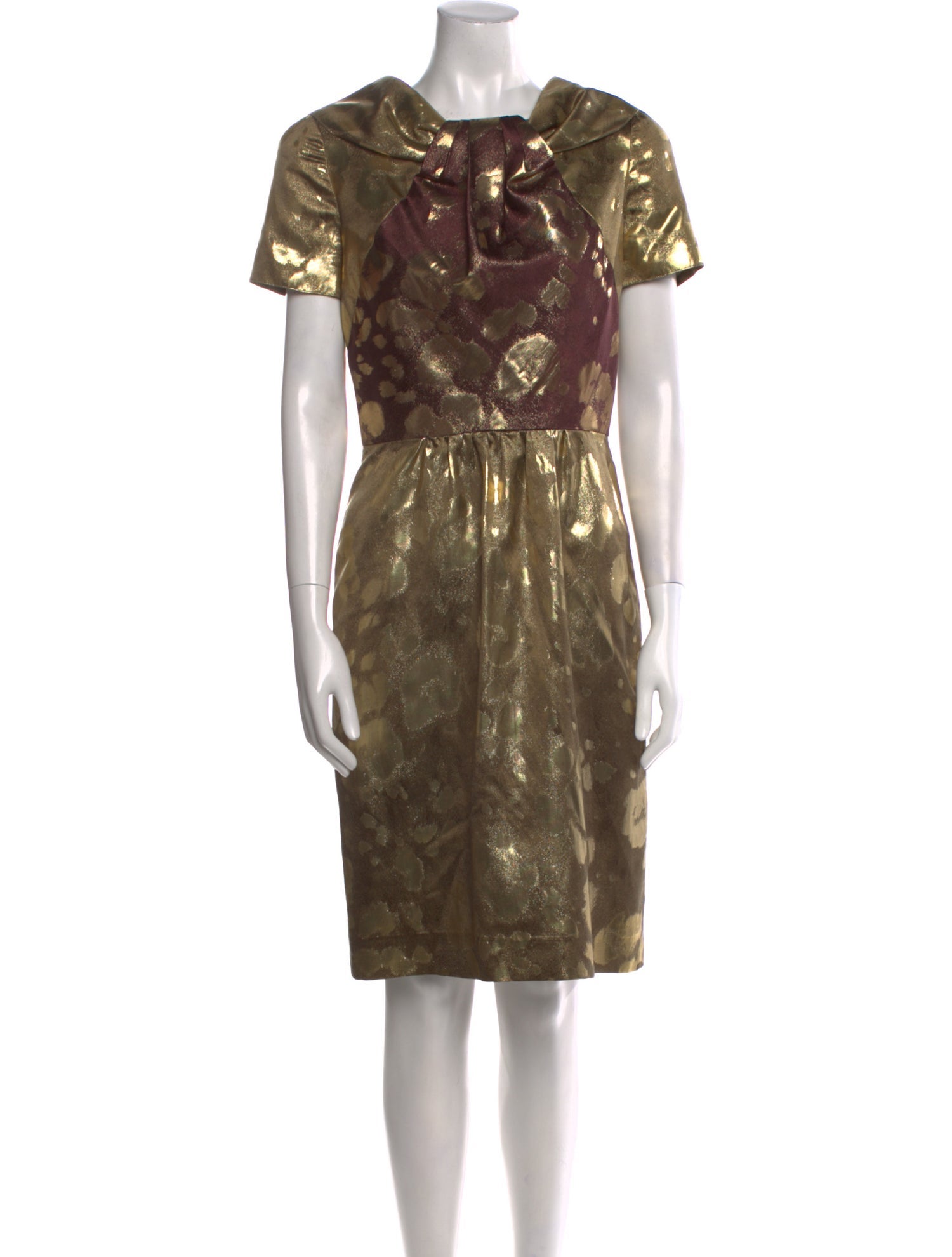 Oscar de la Renta Silk Knee-Length Dress
