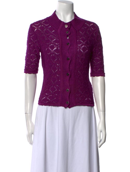 Oscar de la Renta Silk Crew Neck Sweater