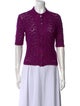 Oscar de la Renta Silk Crew Neck Sweater