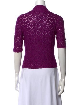 Oscar de la Renta Silk Crew Neck Sweater