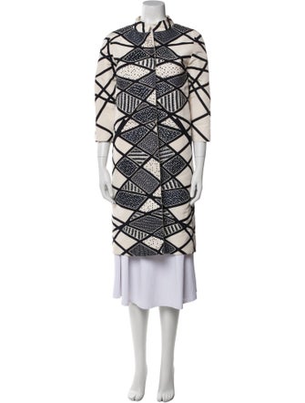 Oscar de la Renta Printed Trench Coat