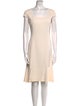 Oscar de la Renta Virgin Wool Knee-Length Dress