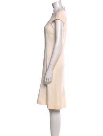 Oscar de la Renta Virgin Wool Knee-Length Dress