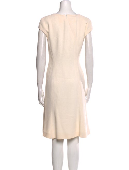 Oscar de la Renta Virgin Wool Knee-Length Dress