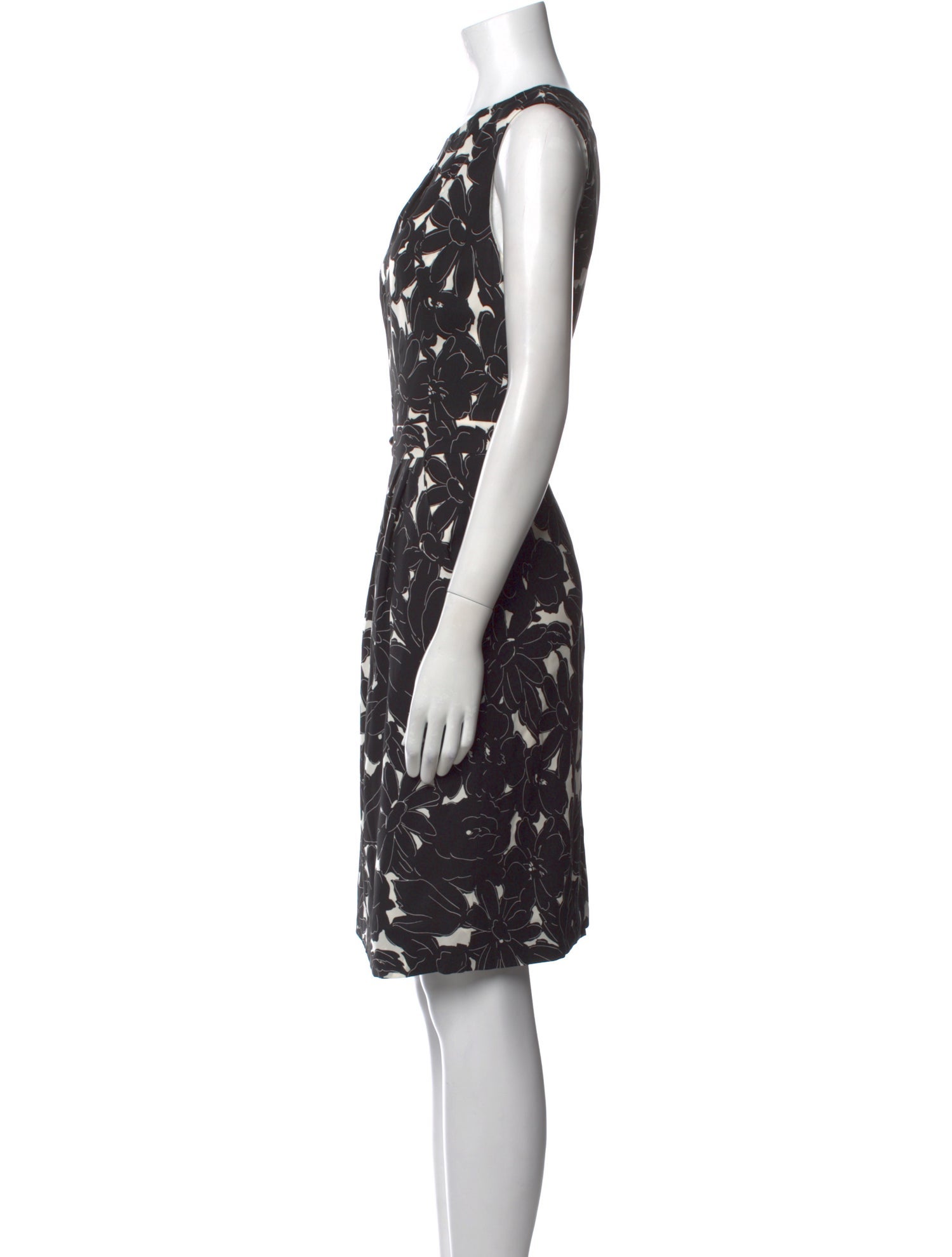 Oscar de la Renta Silk Knee-Length Dress