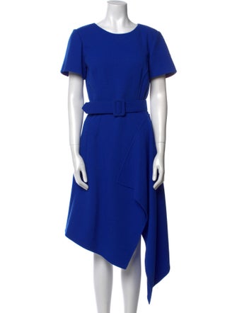 Oscar de la Renta Virgin Wool Midi Length Dress