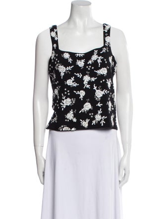 Oscar de la Renta Silk Floral Print Set