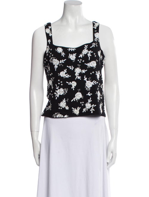 Oscar de la Renta Silk Floral Print Set