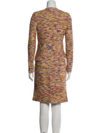 Oscar de la Renta Silk Floral Print Skirt Suit