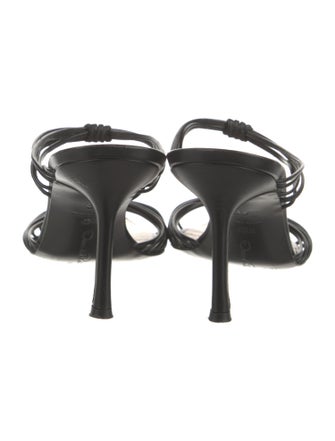 Oscar de la Renta Leather Slides