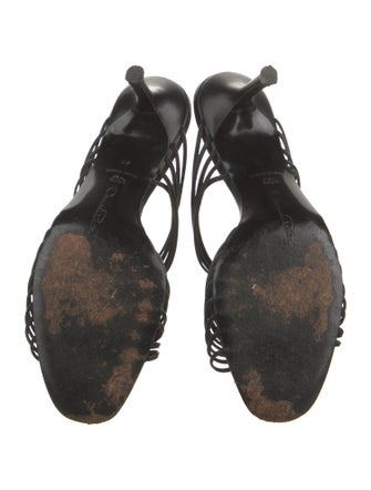 Oscar de la Renta Leather Slides