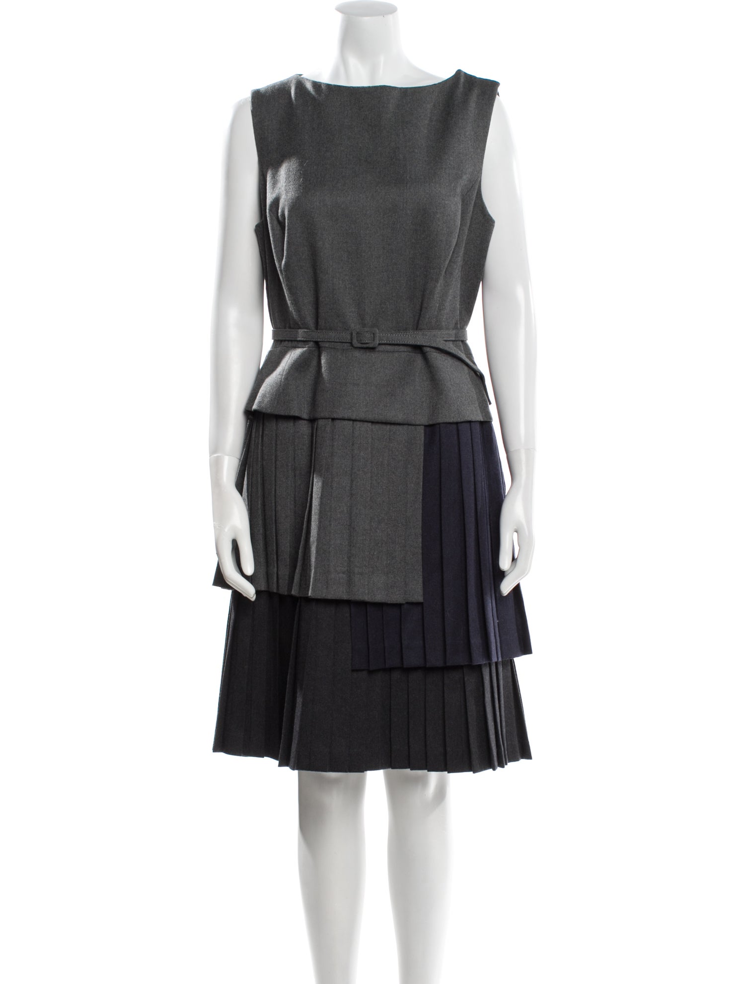 Oscar de la Renta Wool Knee-Length Dress
