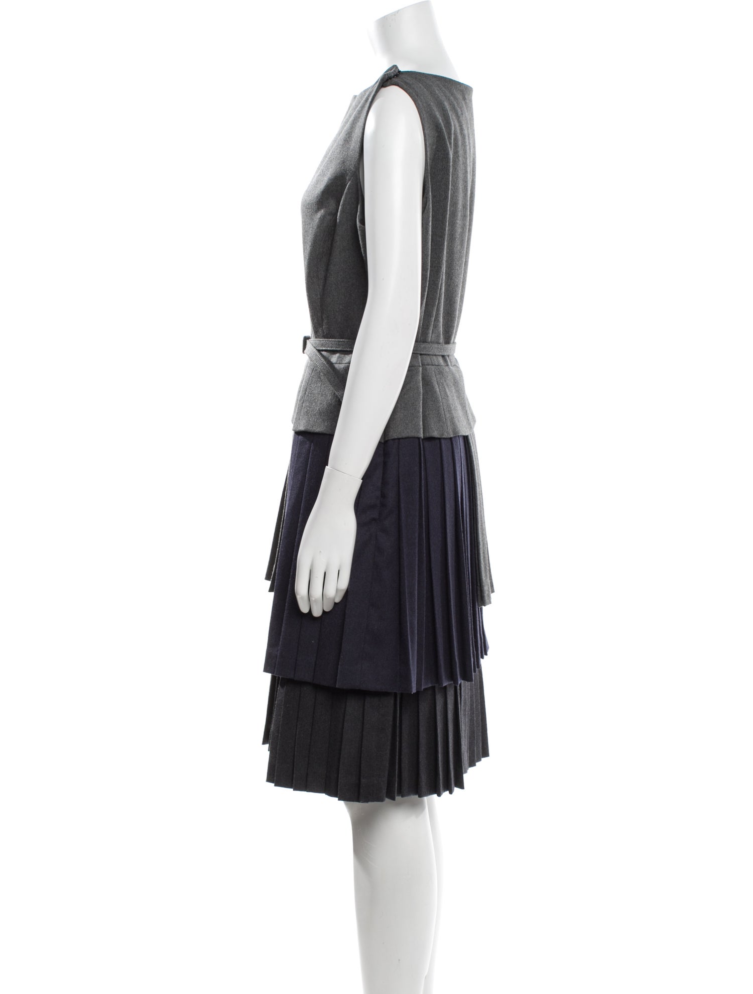Oscar de la Renta Wool Knee-Length Dress
