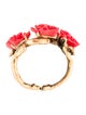 Oscar de la Renta Coral-Motif Hinged Bracelet