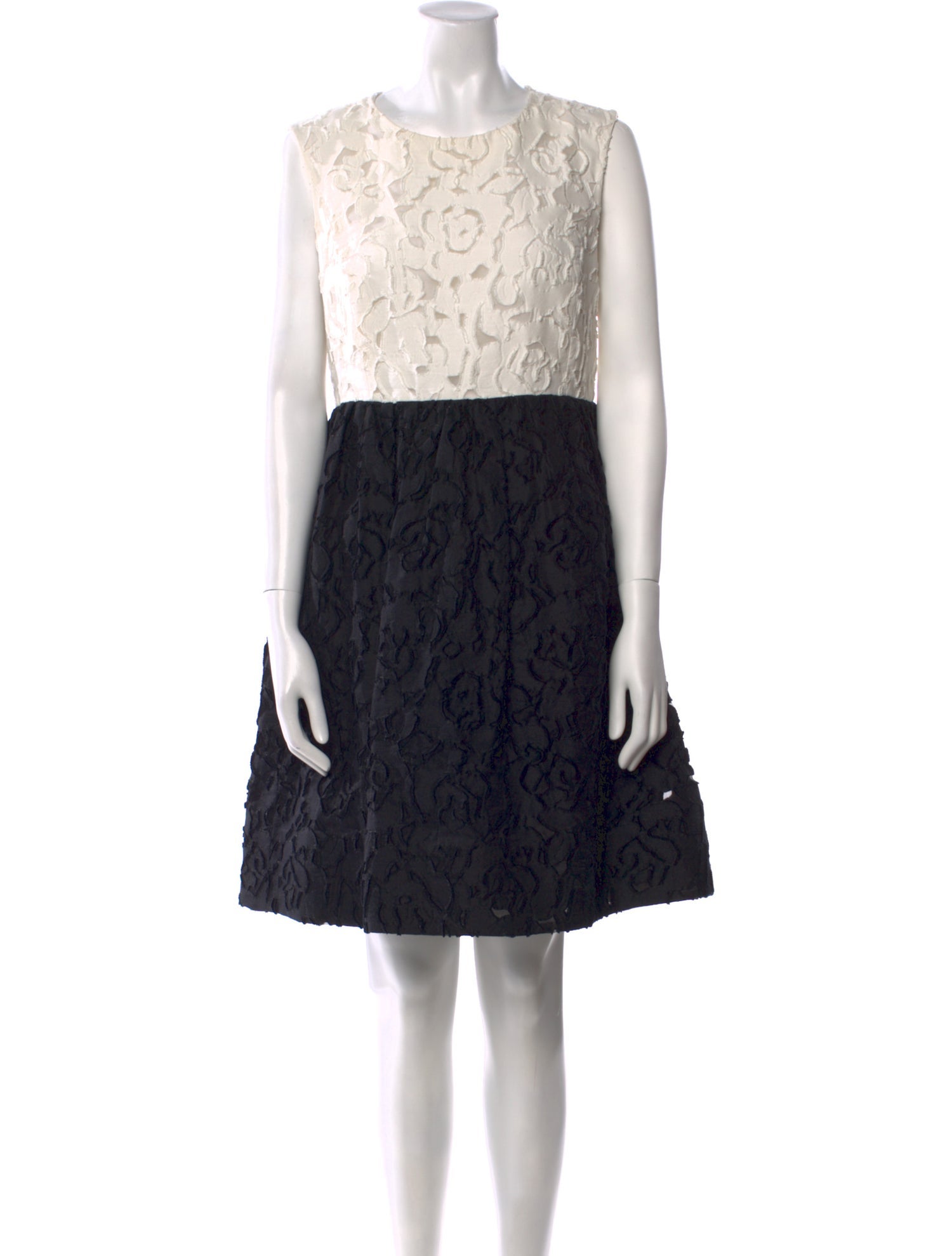 Oscar de la Renta Lace Pattern Mini Dress