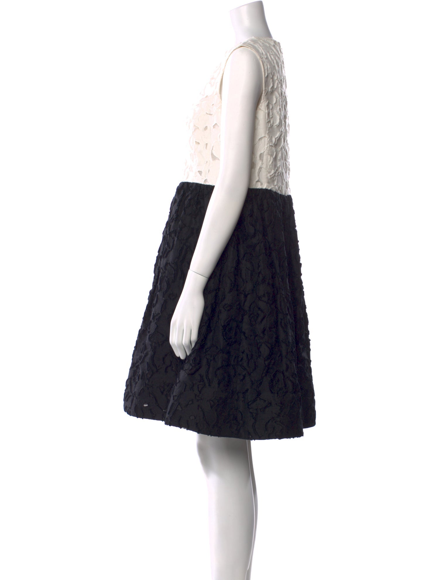 Oscar de la Renta Lace Pattern Mini Dress