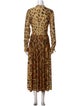 Oscar de la Renta Animal Print Long Dress