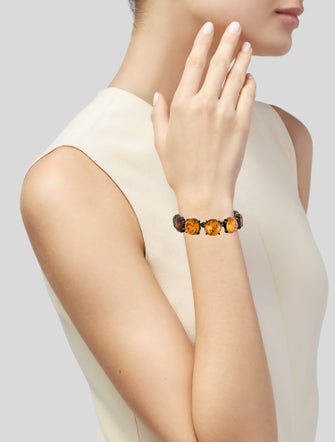 Oscar de la Renta Crystal Link Bracelet