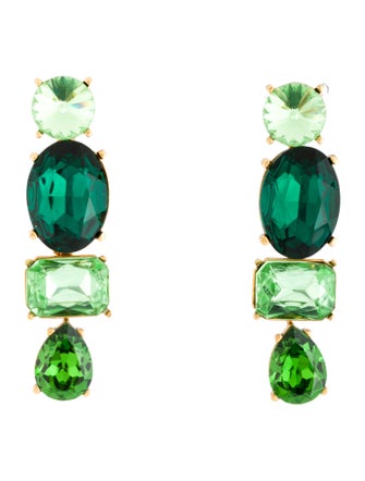 Oscar de la Renta Crystal Drop Earrings