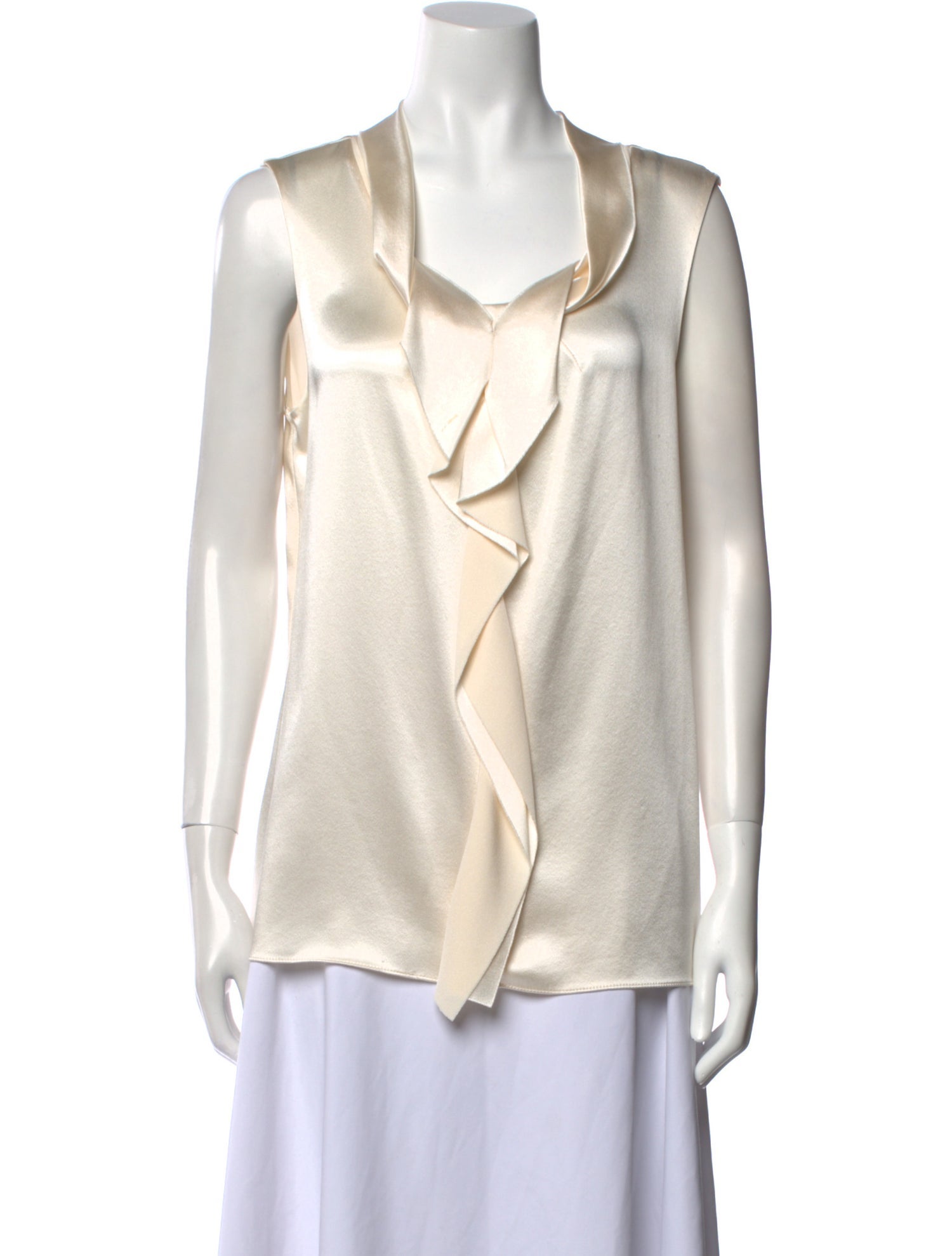 Oscar de la Renta Silk Cowl Neck Blouse