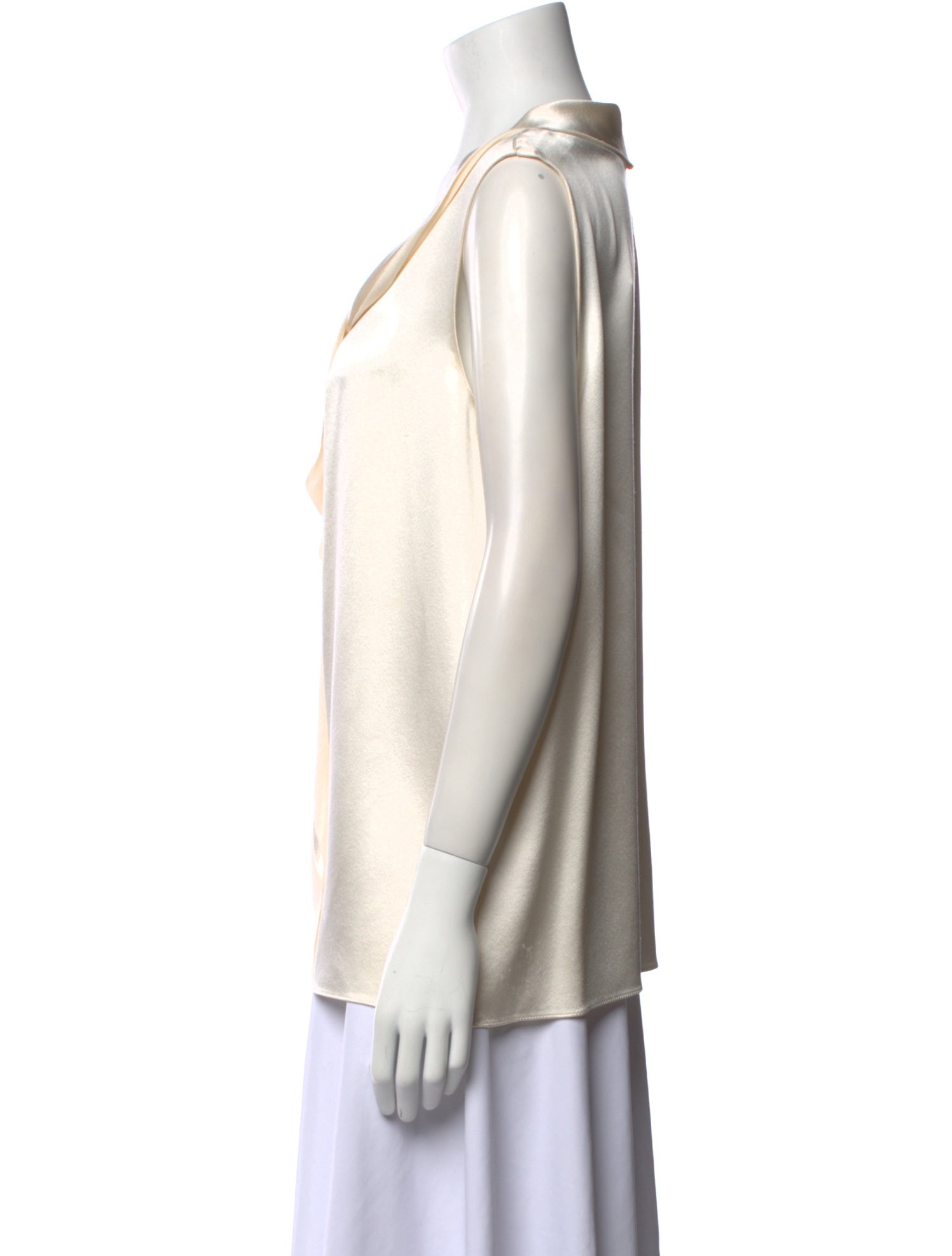 Oscar de la Renta Silk Cowl Neck Blouse