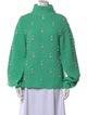 Oscar de la Renta Virgin Wool Mock Neck Sweater