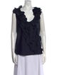 Oscar de la Renta Silk Cowl Neck Blouse
