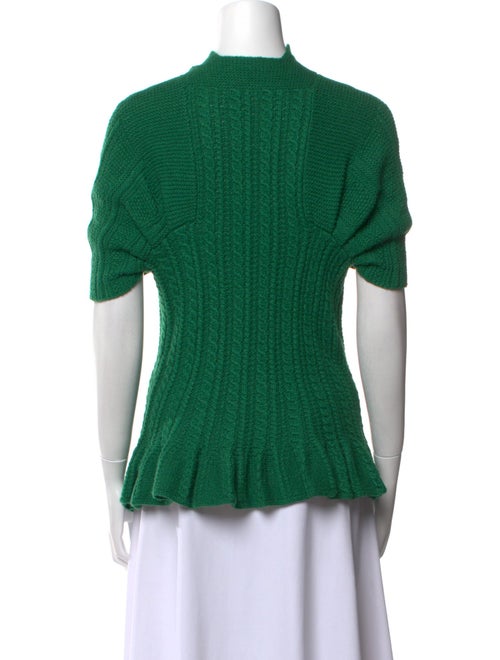 Oscar de la Renta Cashmere Square Neckline Top