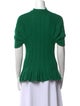Oscar de la Renta Cashmere Square Neckline Top