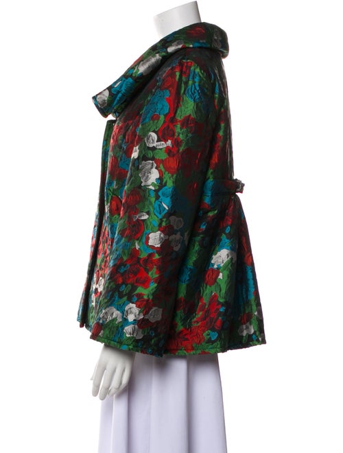 Oscar de la Renta Silk Printed Jacket