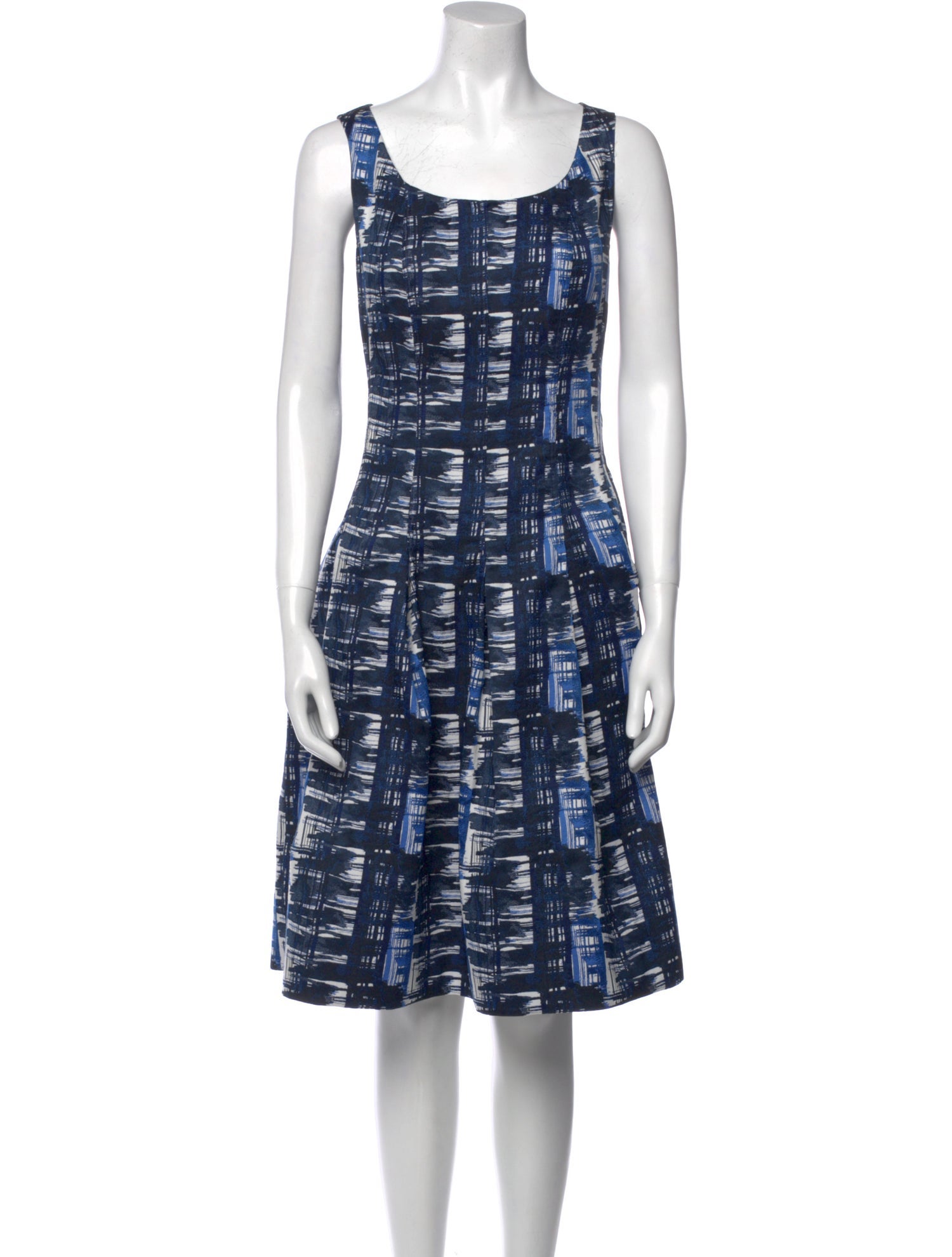 Oscar de la Renta Printed Knee-Length Dress