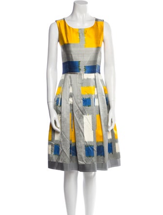 Oscar de la Renta Silk Knee-Length Dress