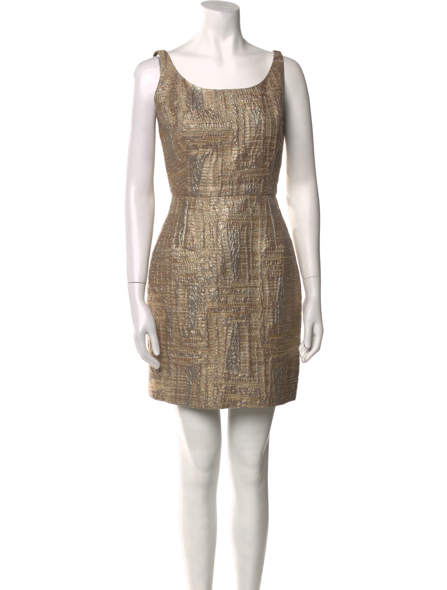 Oscar de la Renta Scoop Neck Mini Dress