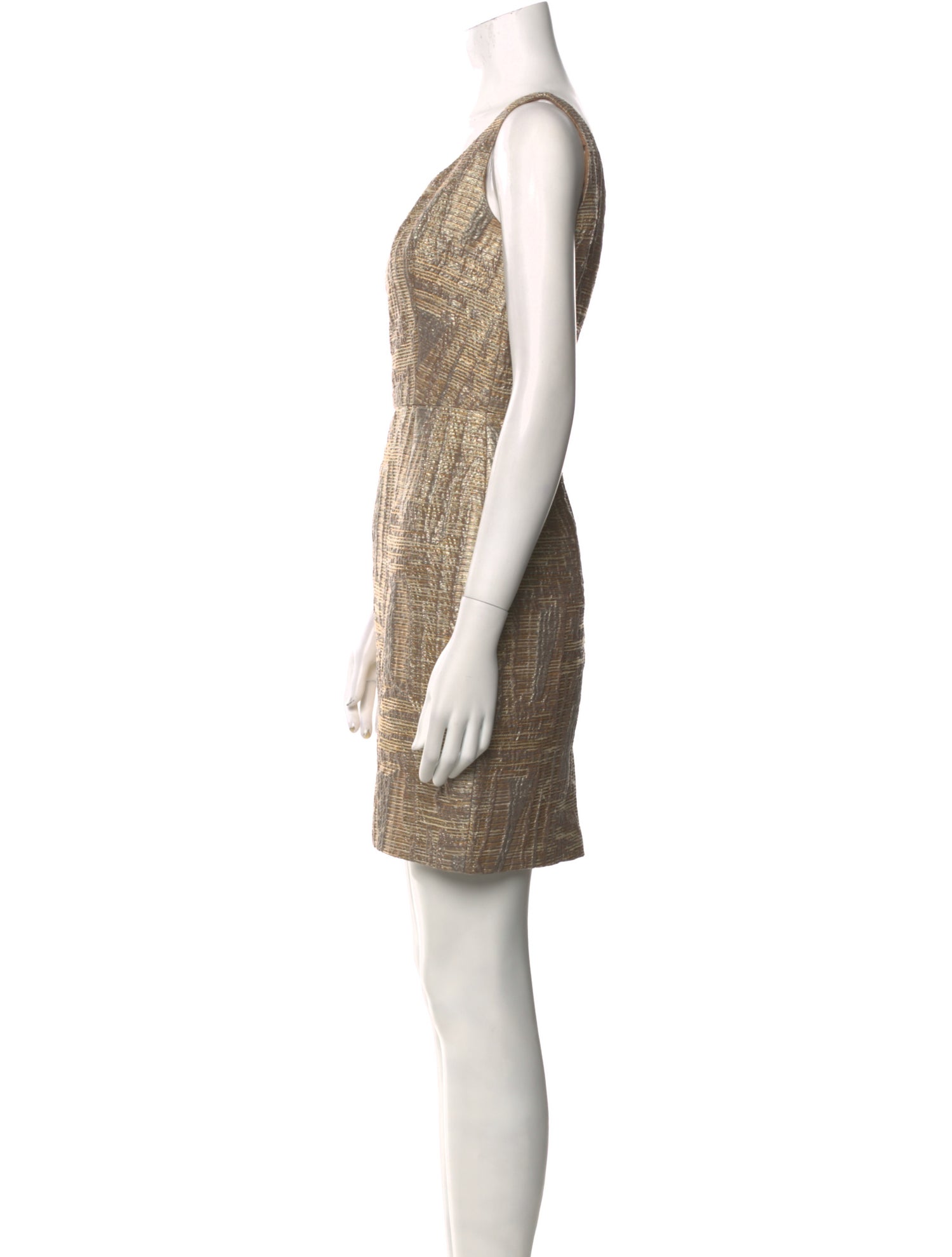 Oscar de la Renta Scoop Neck Mini Dress