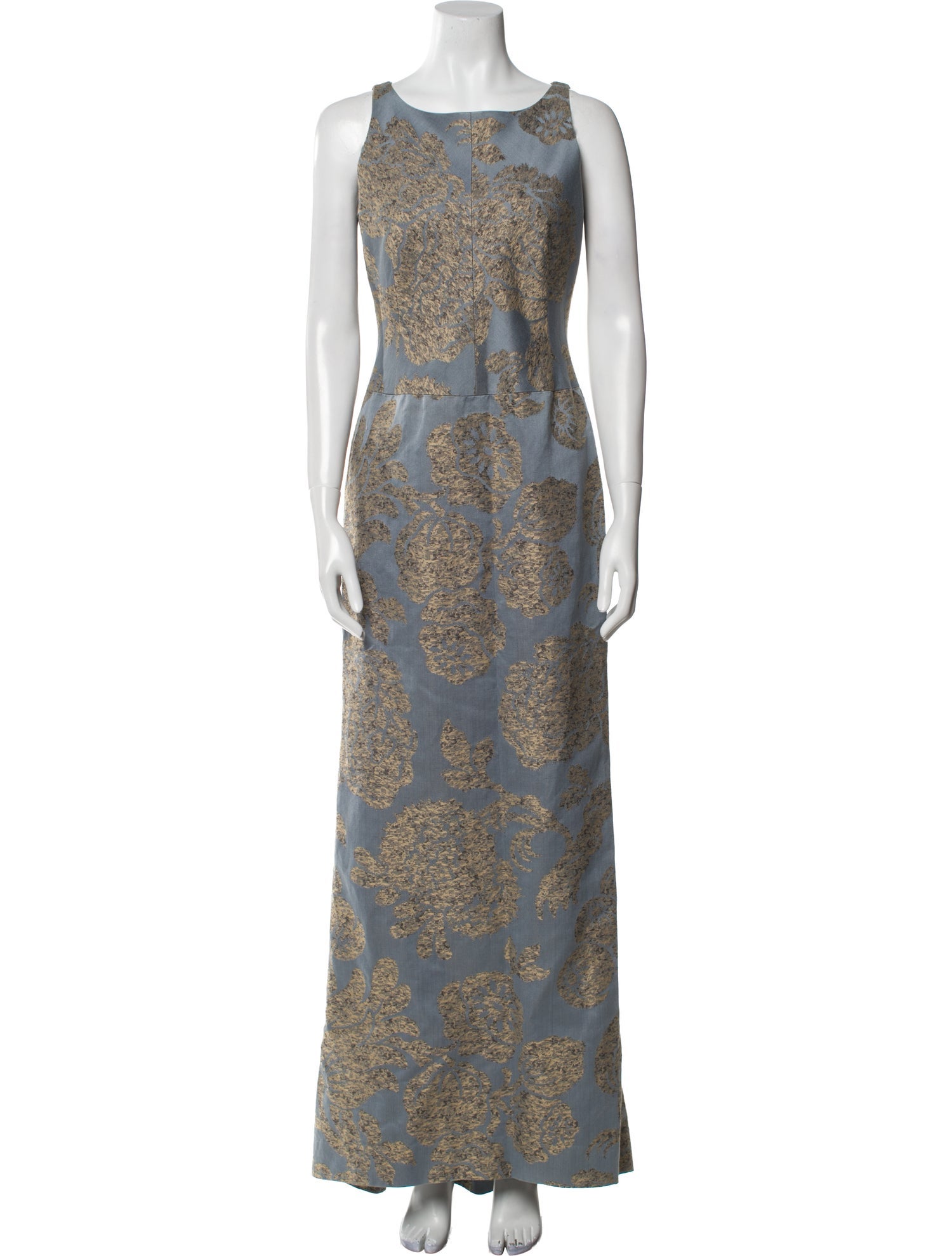 Oscar de la Renta Printed Long Dress