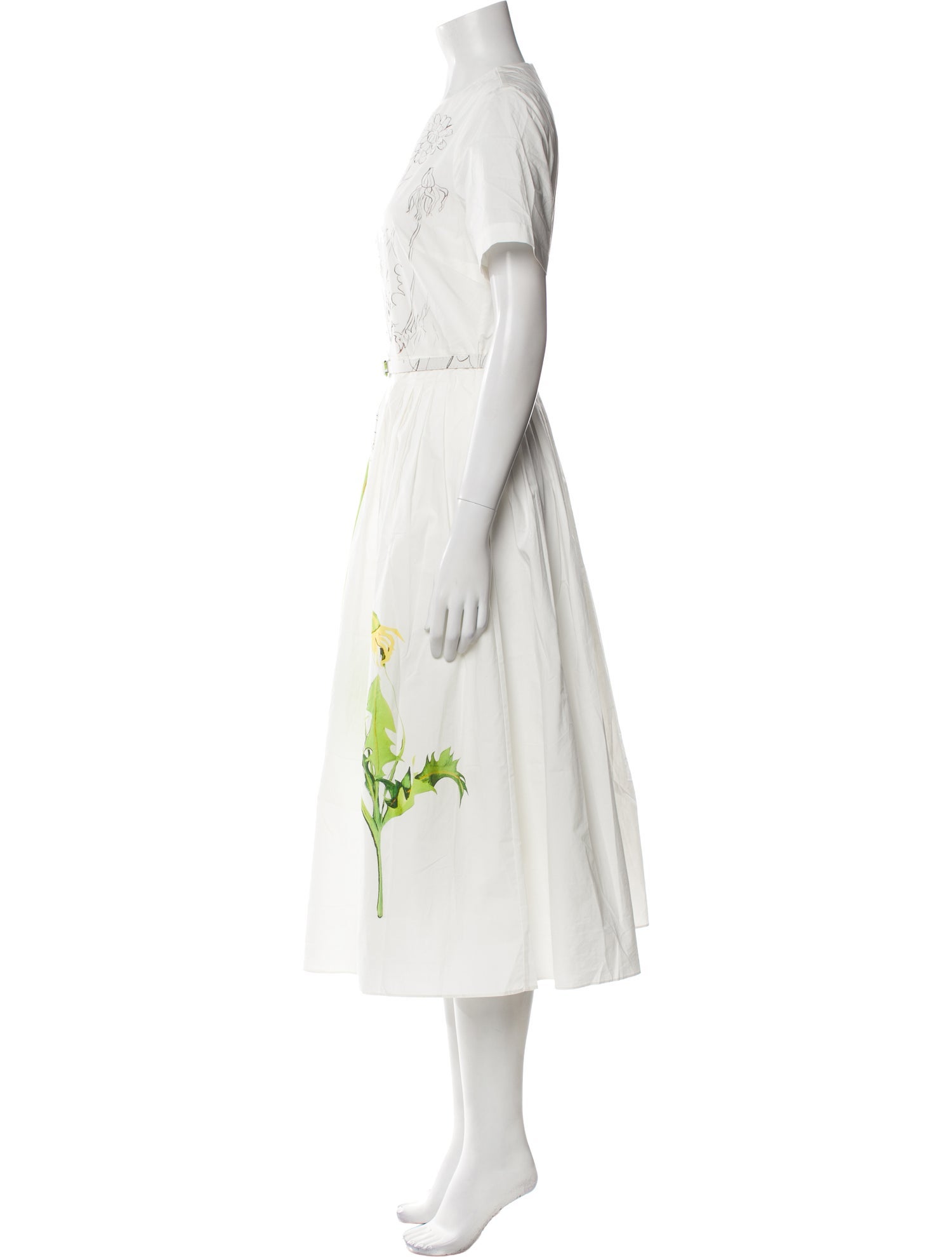 Oscar de la Renta Floral Print Long Dress