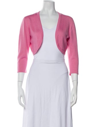 Oscar de la Renta Cashmere Open Front Sweater