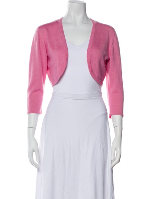 Oscar de la Renta Cashmere Open Front Sweater
