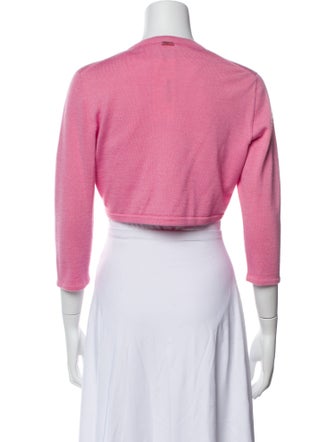 Oscar de la Renta Cashmere Open Front Sweater