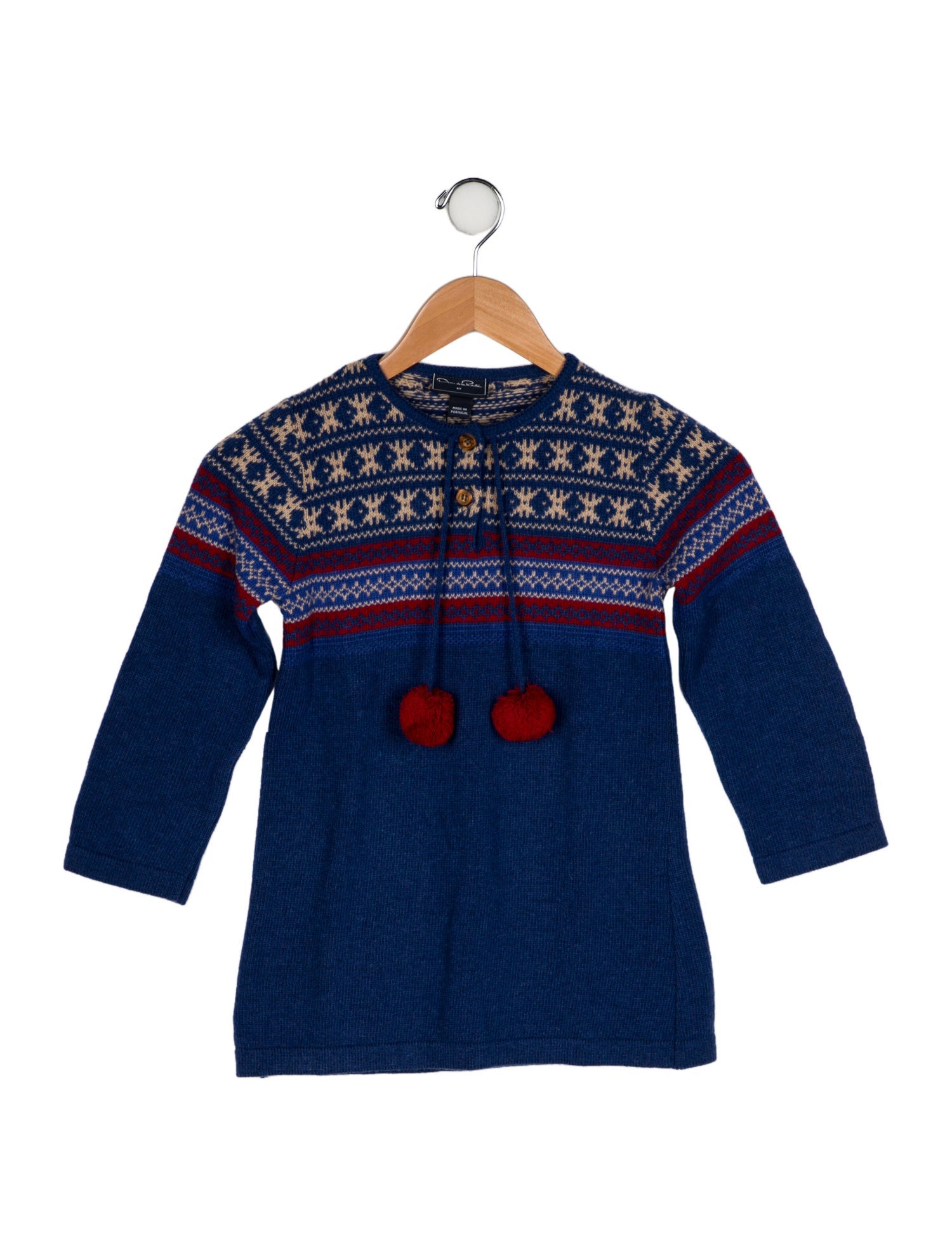 Oscar de la Renta Printed Sweater Dress w/Tags