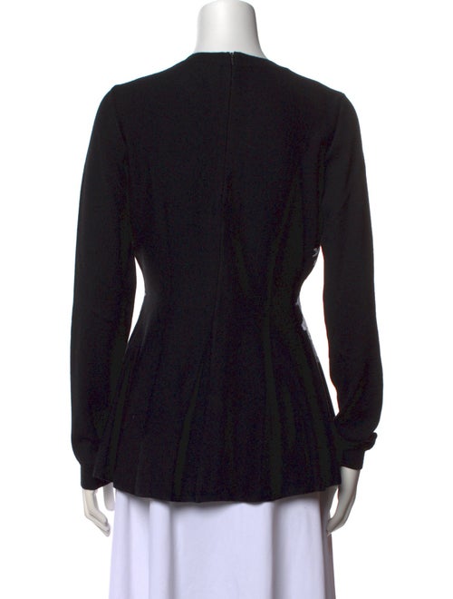 Oscar de la Renta Merino Wool Scoop Neck Sweater