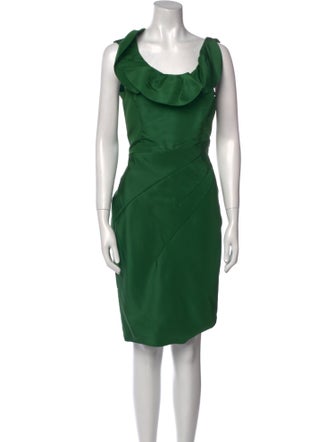 Oscar de la Renta Silk Knee-Length Dress