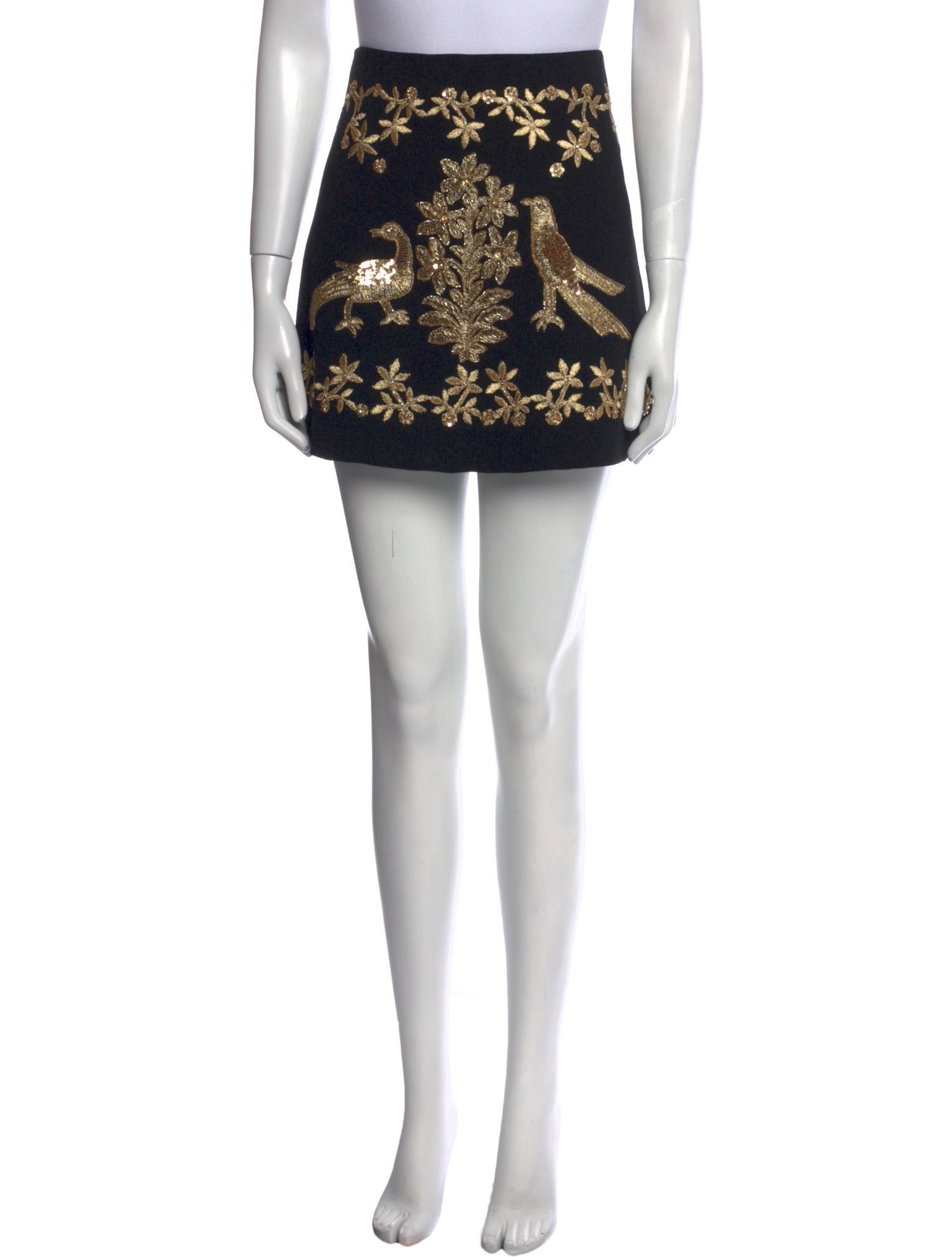 Oscar de la Renta Virgin Wool Mini Skirt