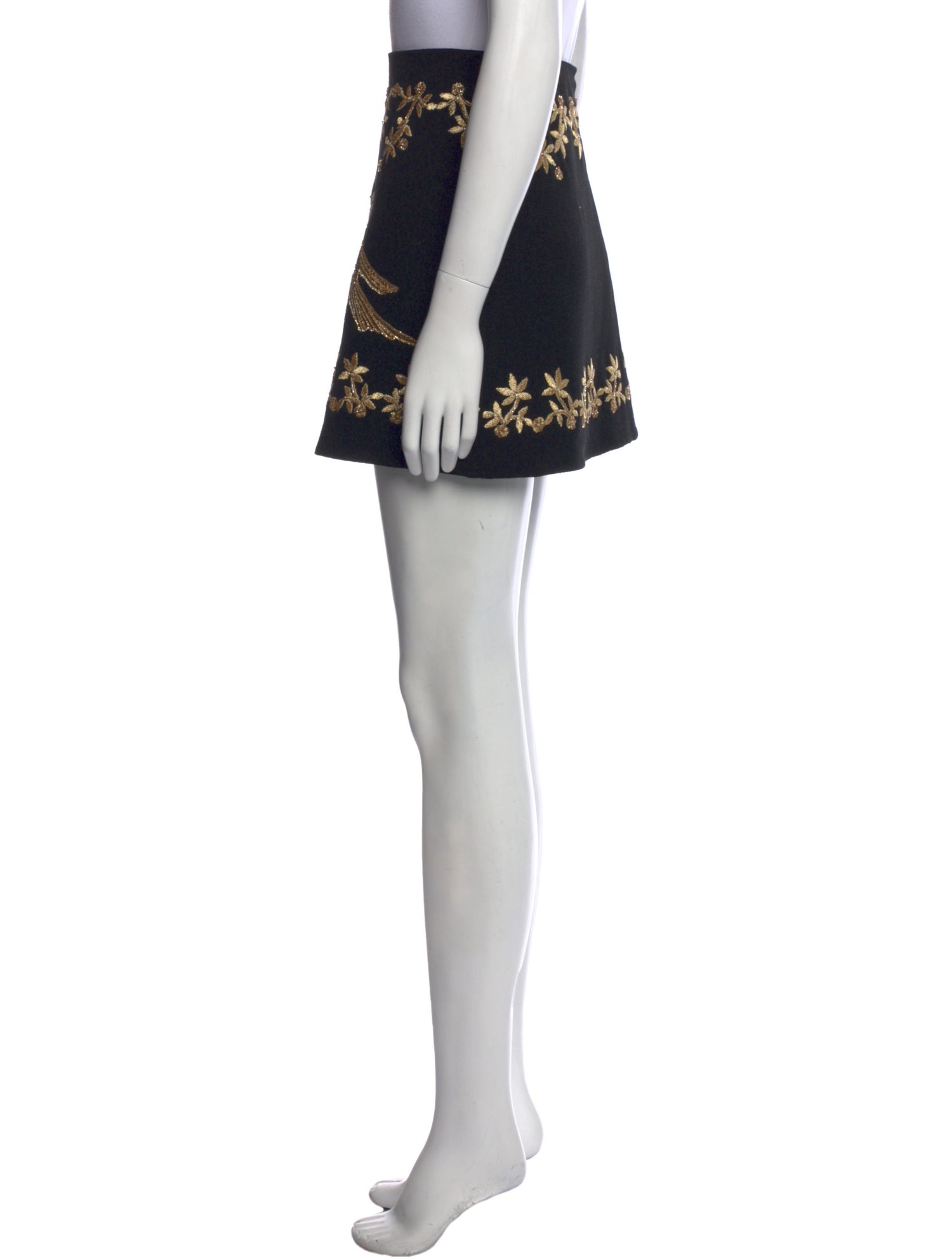 Oscar de la Renta Virgin Wool Mini Skirt